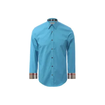 Burberry Shirts Men Turquoise