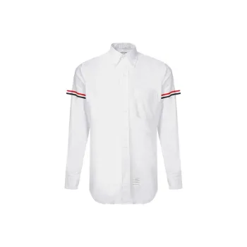 THOM BROWNE Grosgrain armband Cotton Shirt