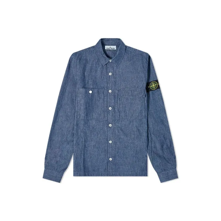 STONE ISLAND Shirts Men Blue-0