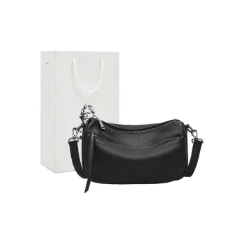 Old Man's Head Top Grain Cow Leather Shoulder Bag Women's Multicolor
