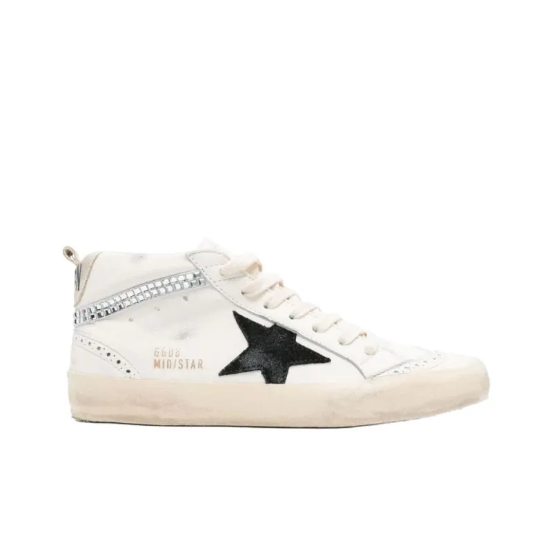Golden Goose Mid Star Low Top Skateboard Shoes Women's White-1