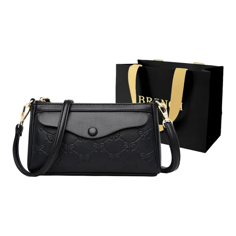 BRINCH PU Shoulder Bag Women's Black/Burgundy-0