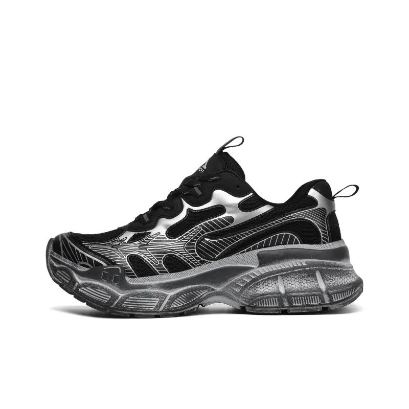 TEPOR Cushioned Slip Resistant Abrasion Resistant Low Top Chunky Sneakers Unisex-4