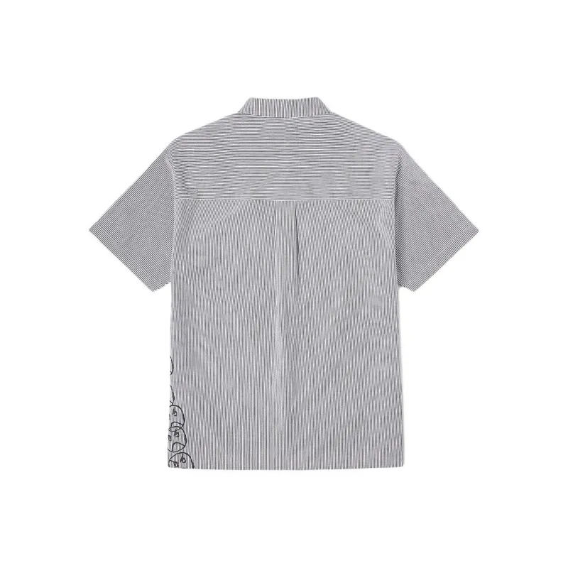 Vans Shirt Men's Gray White Stripes-1