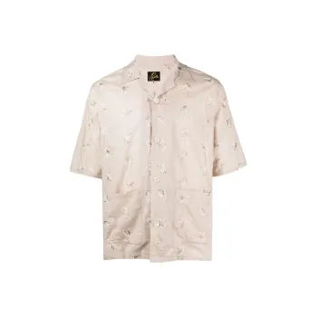 Needles Plant Embroidered Cabana Shirt