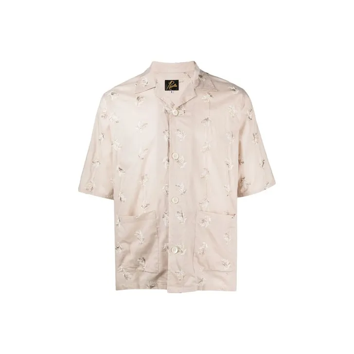 Needles Plant Embroidered Cabana Shirt-0