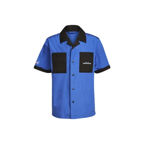 adidas originals Mens TGP SS Button Down Shirt Blue/Black