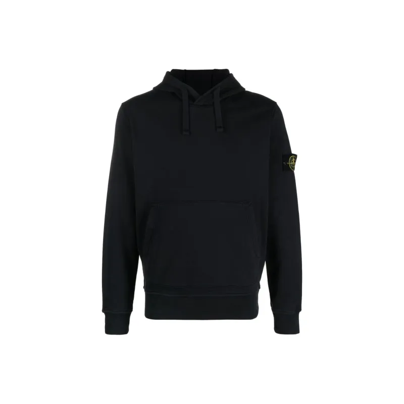 STONE ISLAND Logo Patch Drawstring Hoodie-0