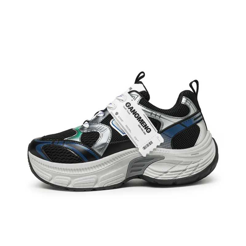 Hong Kong Meng Slip Resistant, Breathable, Height Increasing Low Top Chunky Sneakers Men's-11