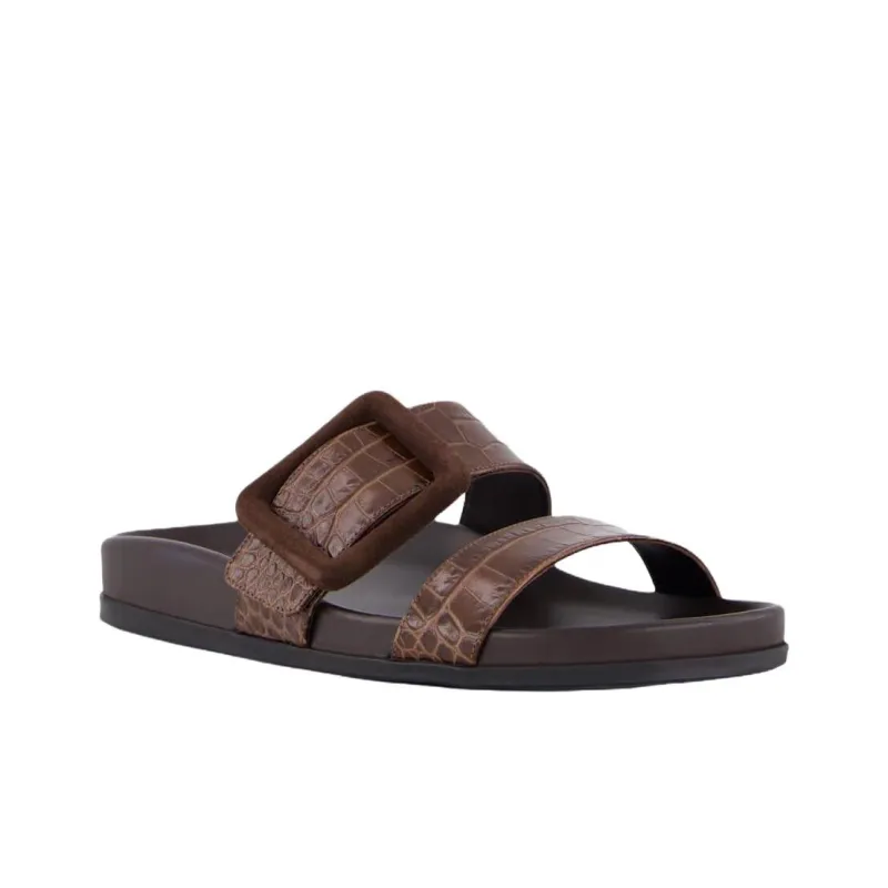 MANOLO BLAHNIK Slip Resistant Slide Slippers Women's Umber-2