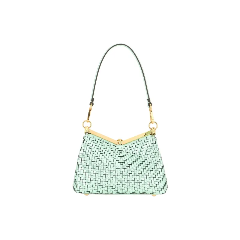 ETRO Calfskin Shoulder Bag Women's Light Green-2