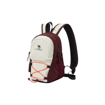 CAMEL Nylon Small Plaid Backpack Unisex Multicolor