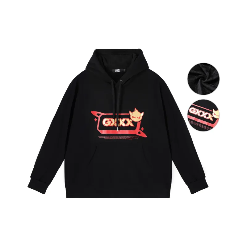 GXXX Hooded Casual Sweatshirt Unisex-3