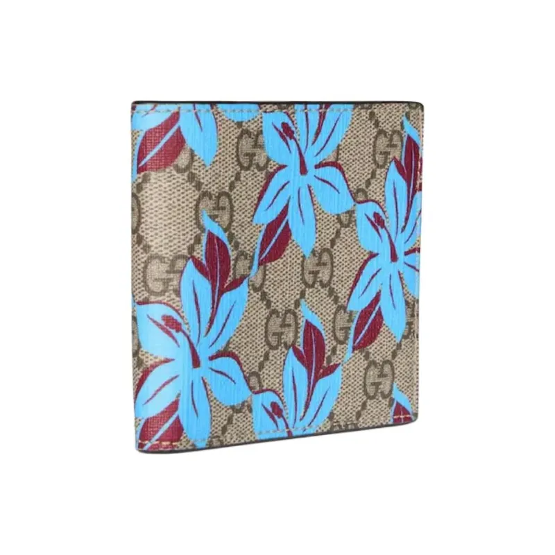 GUCCI Canvas Wallet Women's Beige & Dark Brown-1