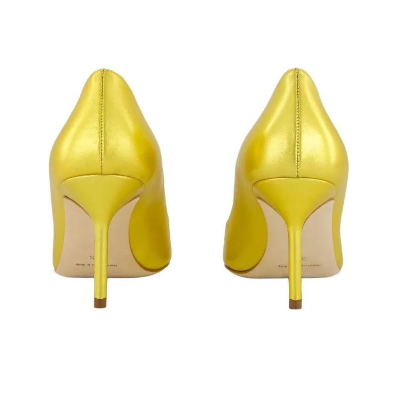 MANOLO BLAHNIK Tora Slim Heel High Heels 7cm Women's Yellow-6