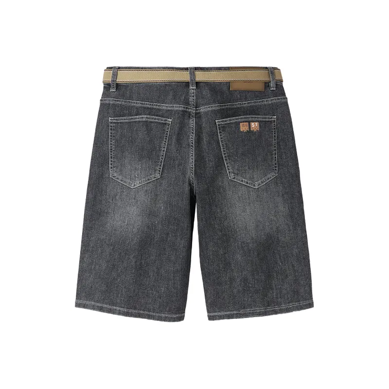HLA Denim Shorts Men's Black Bull Transition Color Medium 11-1