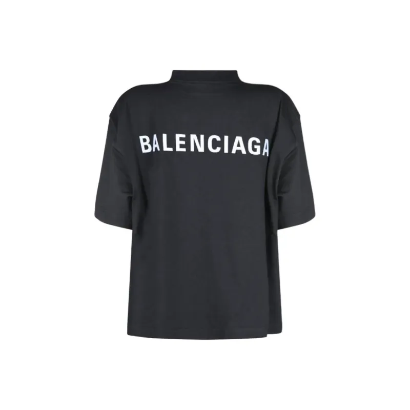 Balenciaga Logo embroidered T shirt-1