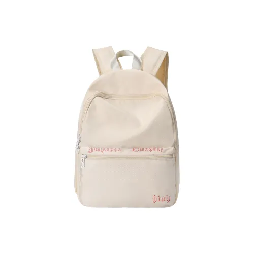HINY Polyester Backpack, Kids Backpack, Mini Small Bag Women's Ecru