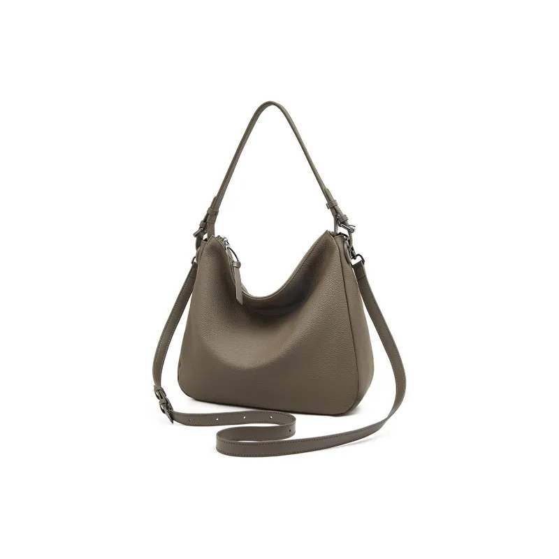 Old Man's Head Synthetic Leather Shoulder Bag Regular Women's Black/Gray Blue/Elephant Gray-17