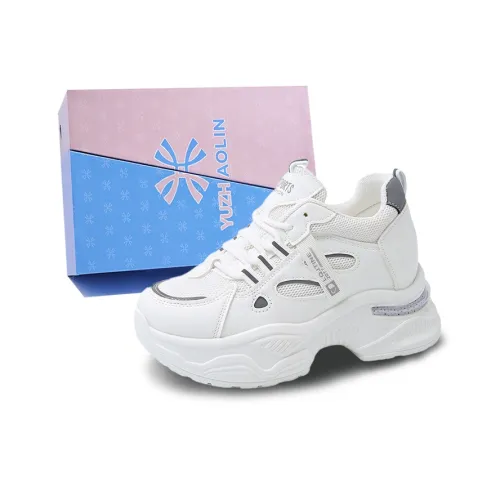 YUZHAOLIN Anti Slip And Wear Resistant Height Increasing Low Top Chunky Sneakers Women's
