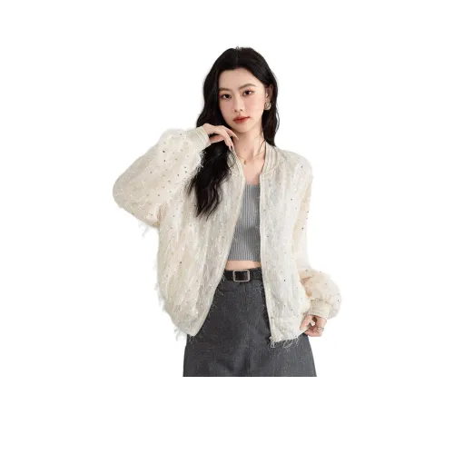 TERRE BLEUE Cropped Coat Women's Apricot