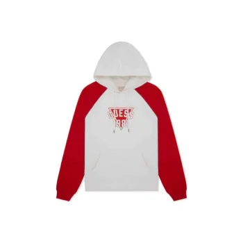 GUESS Sweatshirt Unisex Ecru Red