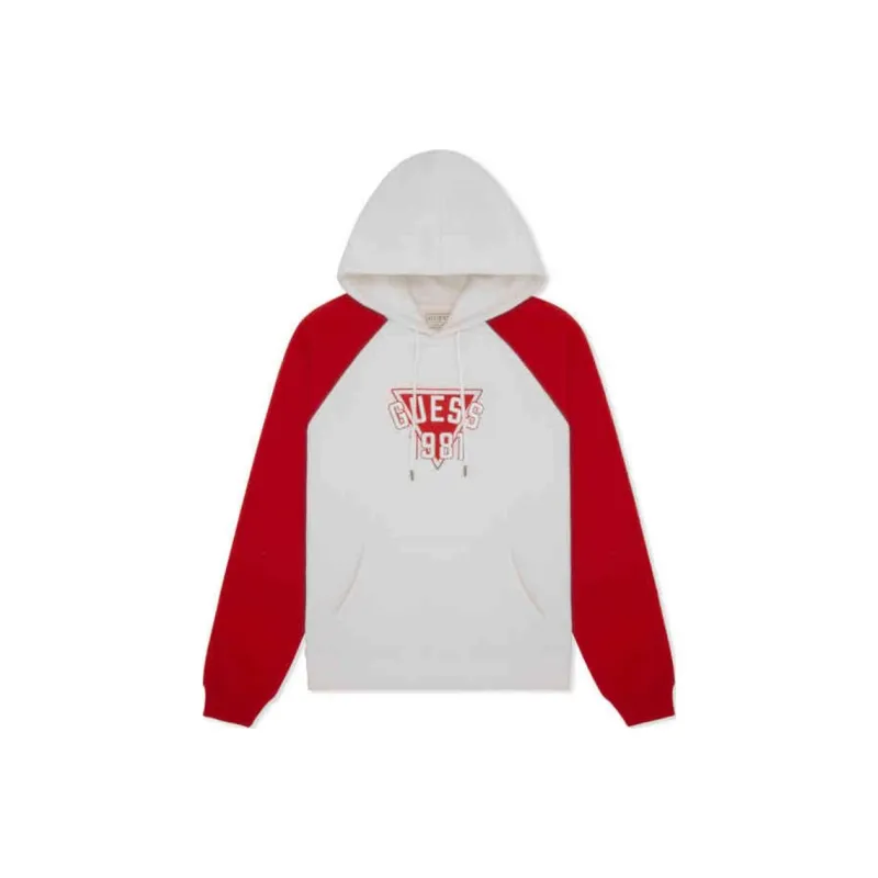 GUESS Sweatshirt Unisex Ecru Red-0