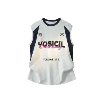 YOSICIL Tank Tops Unisex Light Heather Gray