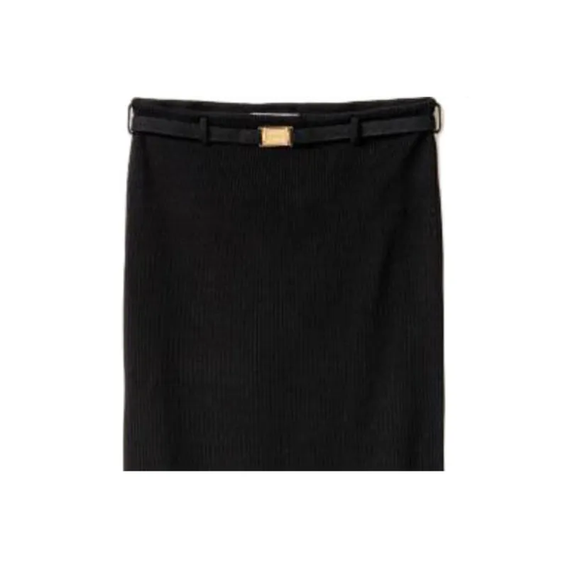 MIU MIU Casual Long Skirt Women's Black-4
