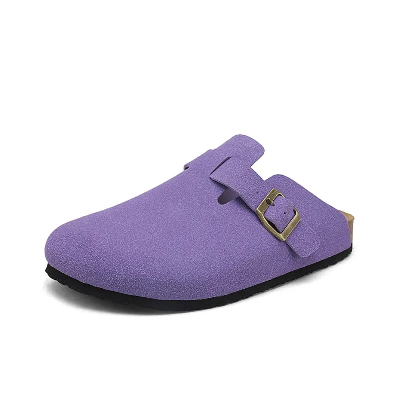 Magelly Cork Sole Slip Resistant Abrasion Resistant Quiet Wrap toe Slippers Unisex-21