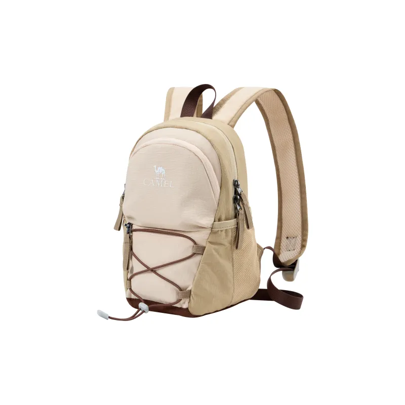 CAMEL Nylon Small Plaid Backpack Unisex Multicolor-6