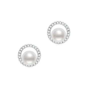 Andaozi Pearl Stud Earrings Women's