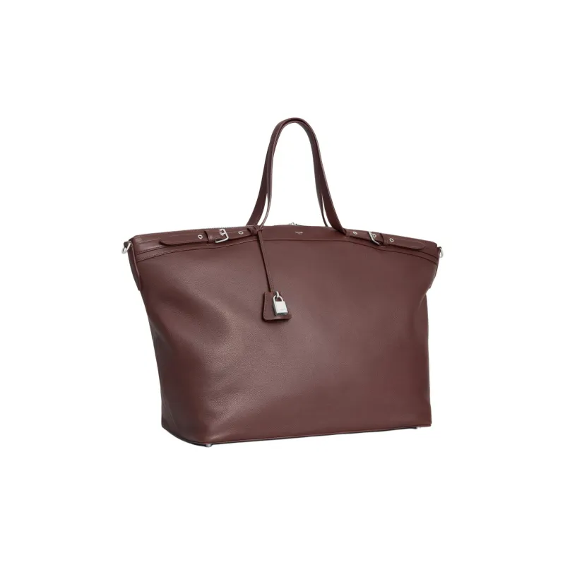 CELINE Soft Cow Leather Travel Bag Men's Chestnut-1