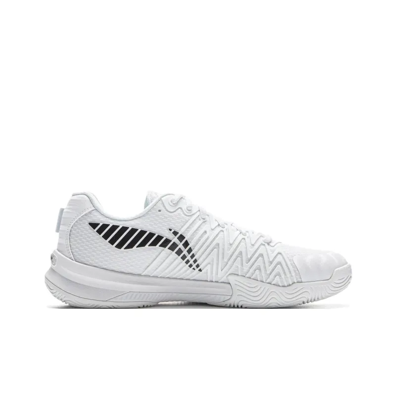 LiNing Anti Slip Wear Resistant Low Top Tennis Shoes Unisex White Black-1