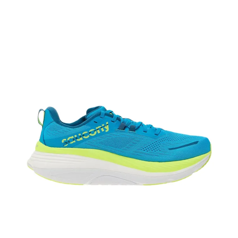 Saucony Hurricane 24 Anti Slip Wear Resistant Low Top Running Shoes Men's Blue Green-1
