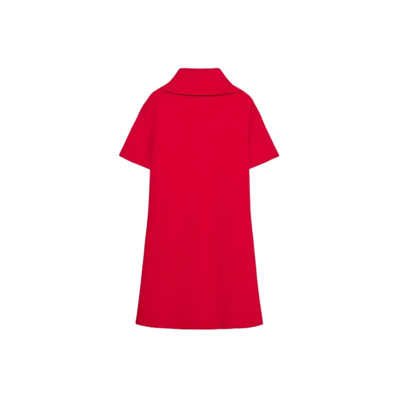 ZARA Short Sleeved Dresses Women's Red-1