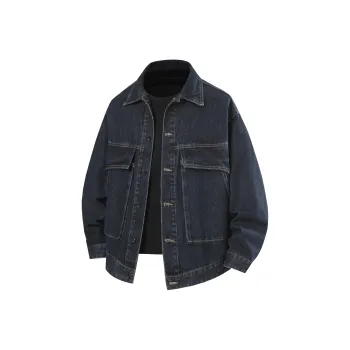FOR FEAR THAT Denim Jacket Unisex Dark Blue