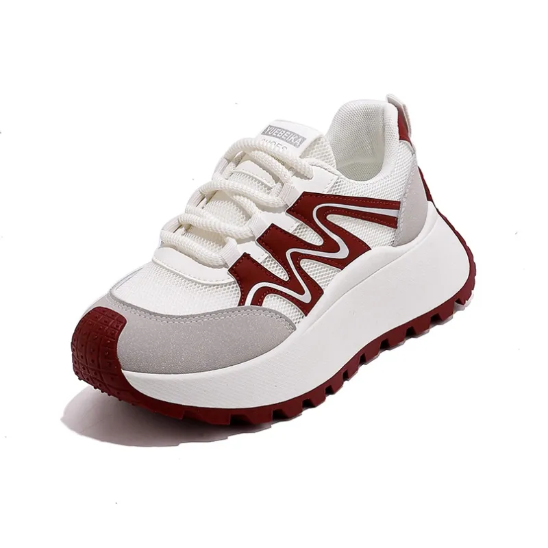Lin's Travels Abrasion Resistant Breathable Height Increasing Low Top Chunky Sneakers Women's-7