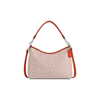 COACH LAUREL Coated Canvas Crossbody Bag, Shoulder Bag Large Size Women's Sand