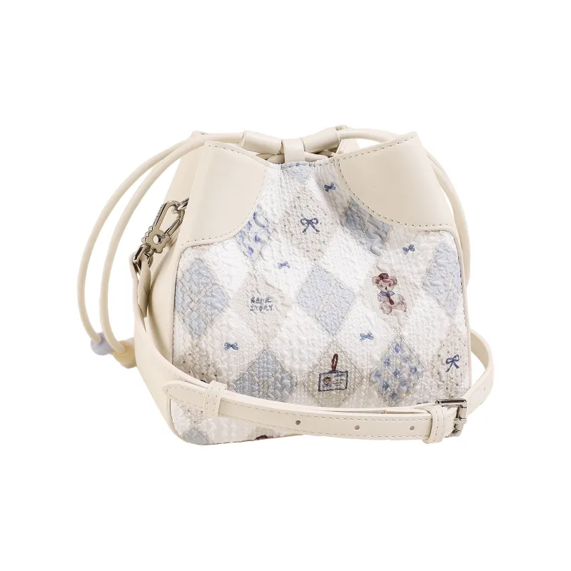 TOUTOU Synthetic Leather Shoulder Bag Regular Women's Cream White-10