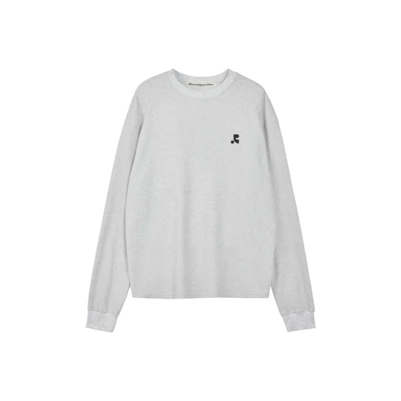 Rest&Recreation OVERSIZED WAFFLE CREWNECK T SHIRT T Shirt Men's LIGHT GREY/Light Gray-0