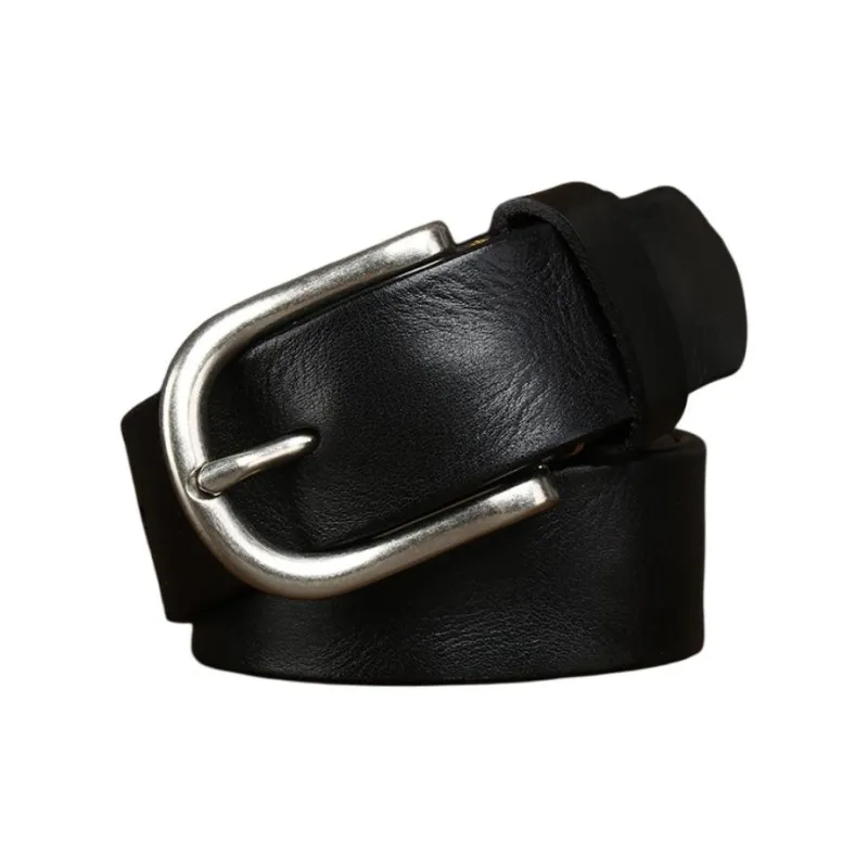 JEANSWEST Cow Leather Belts Men's 3.7CM-1