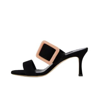 MANOLO BLAHNIK Slide Slippers 7cm Women's Black