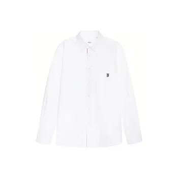 Burberry Monogram Motif Technical Cotton Shirt White