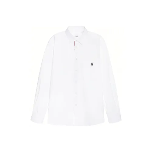 Burberry Monogram Motif Technical Cotton Shirt White