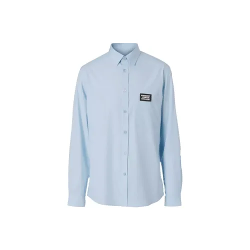 Burberry Logo Detail Stretch Cotton Poplin Shirt