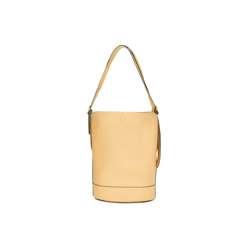 Polo Ralph Lauren Bellport Cow Leather Bucket Bag Handbag Shoulder Bag Women's Brown-0
