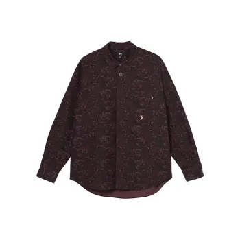 Union X Stussy X UNION Shirts Men Burgundy