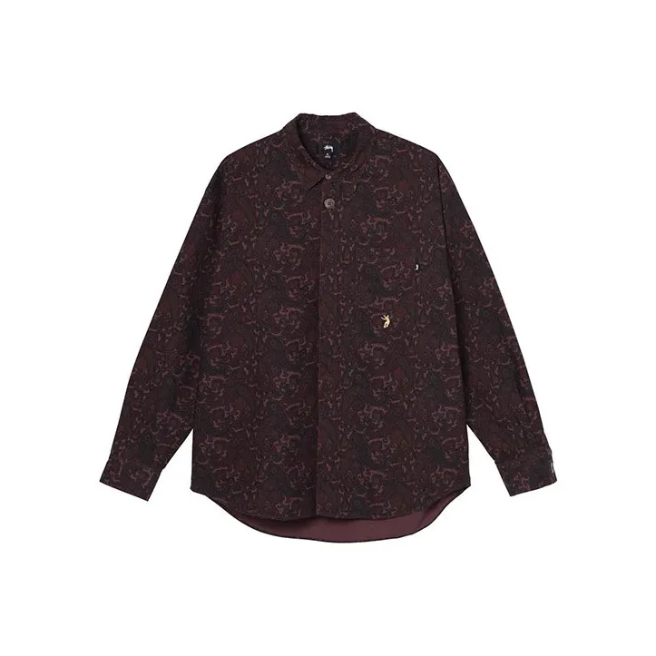 Union X Stussy X UNION Shirts Men Burgundy-0