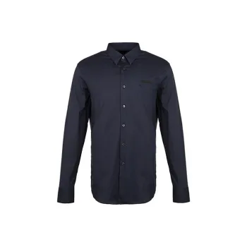 PRADA Shirts Men Navy Blue